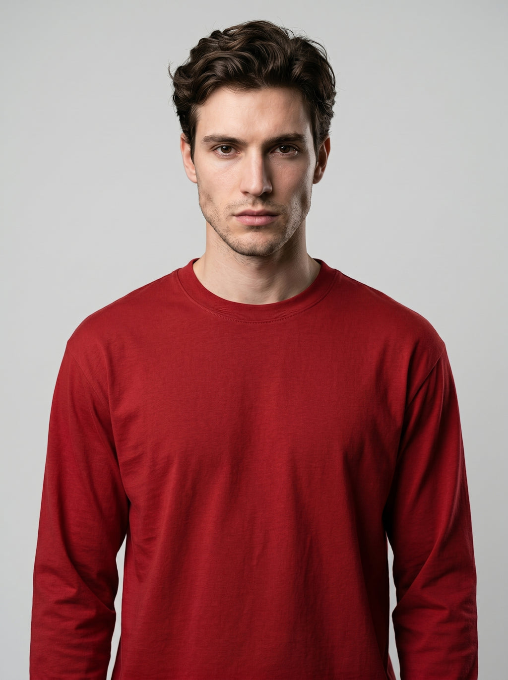 Everyday Full Sleeve Tee – Red Unisex Regular Fit