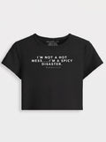 Spicy Disaster – Black Baby Tee