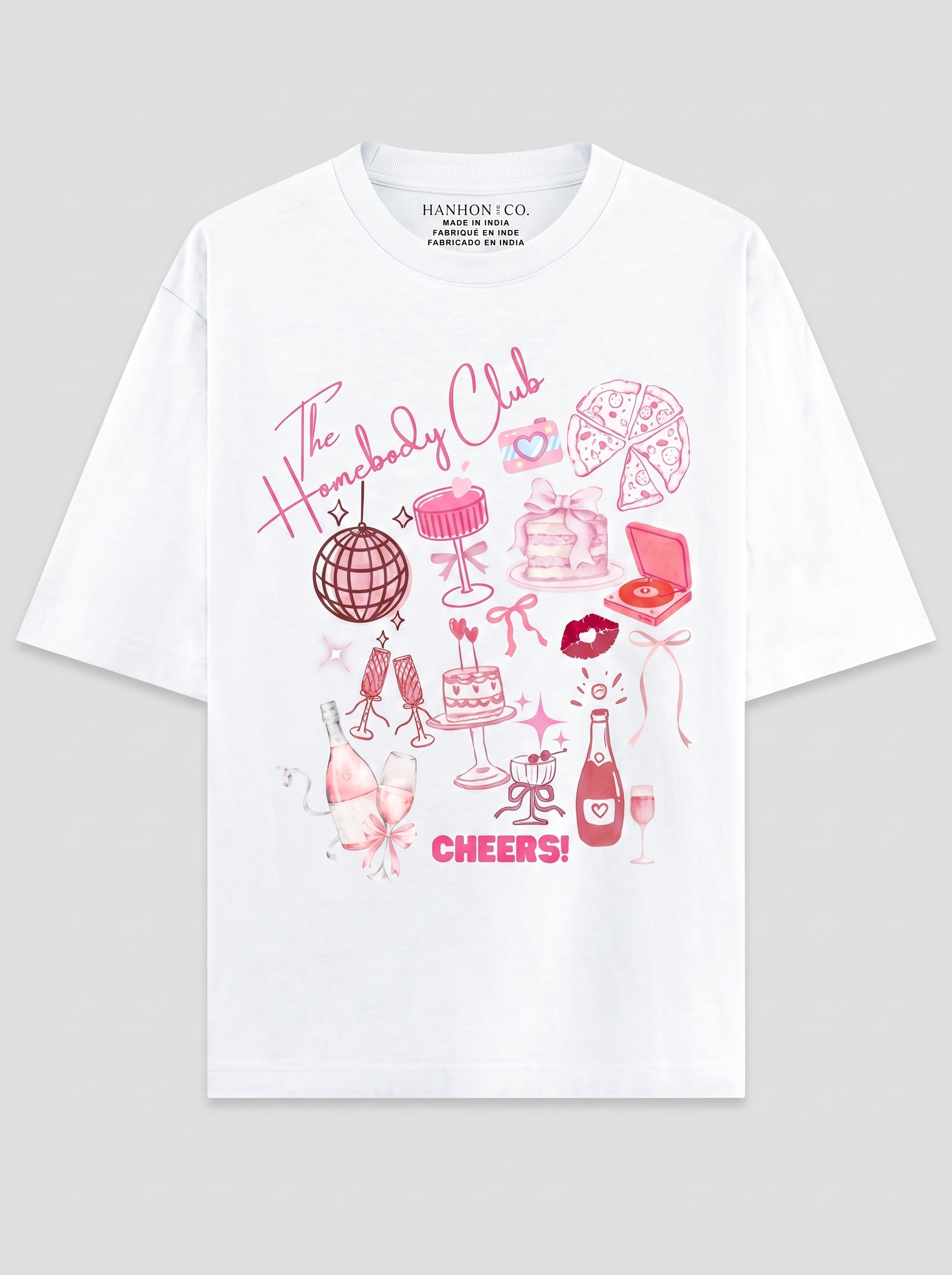 The Homebody Club - White Oversized T-Shirt
