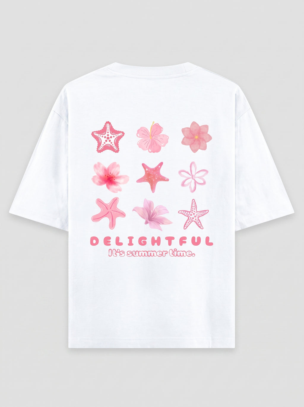 Delightful - White Oversized T-Shirt