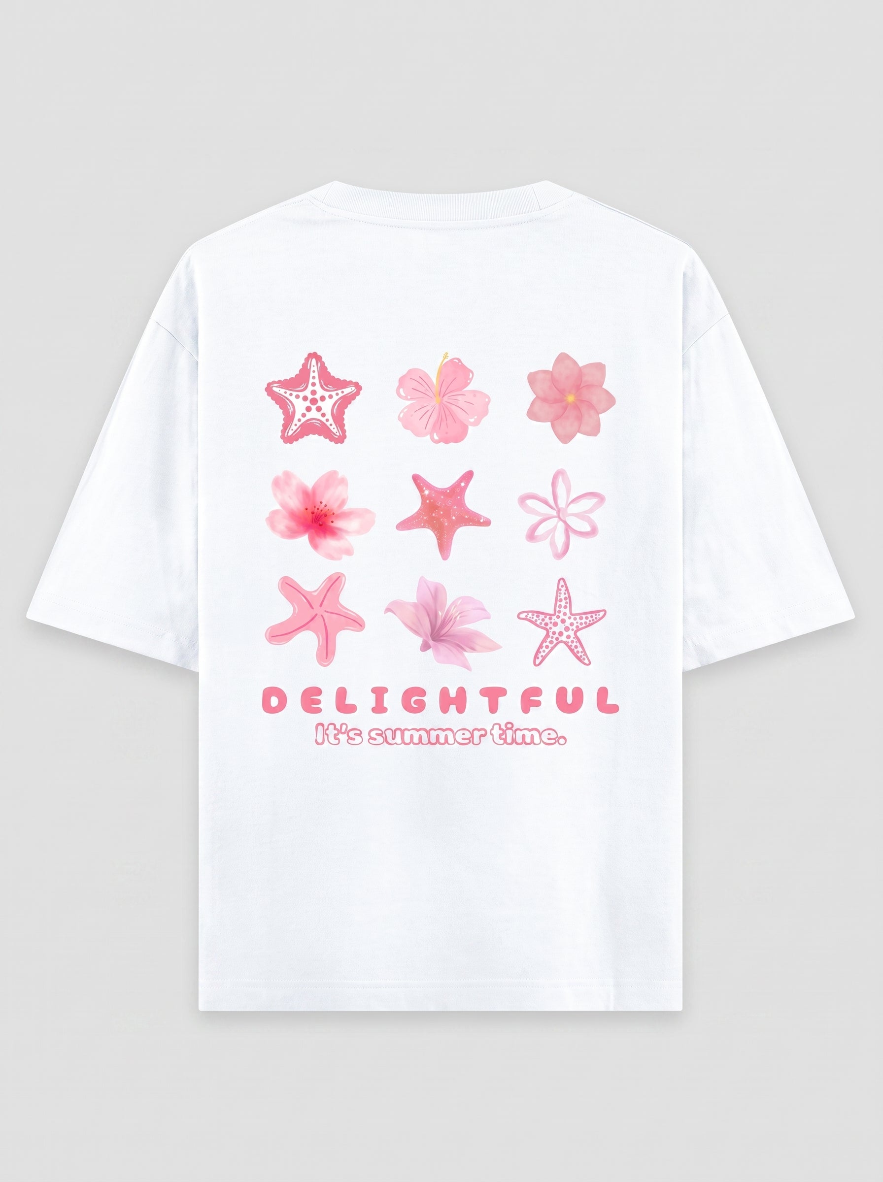 Delightful - White Oversized T-Shirt