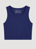 Essential Crop Tank Top - Royal Blue Regular Fit