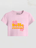 Hello Summer – Light Baby Pink Baby Tee