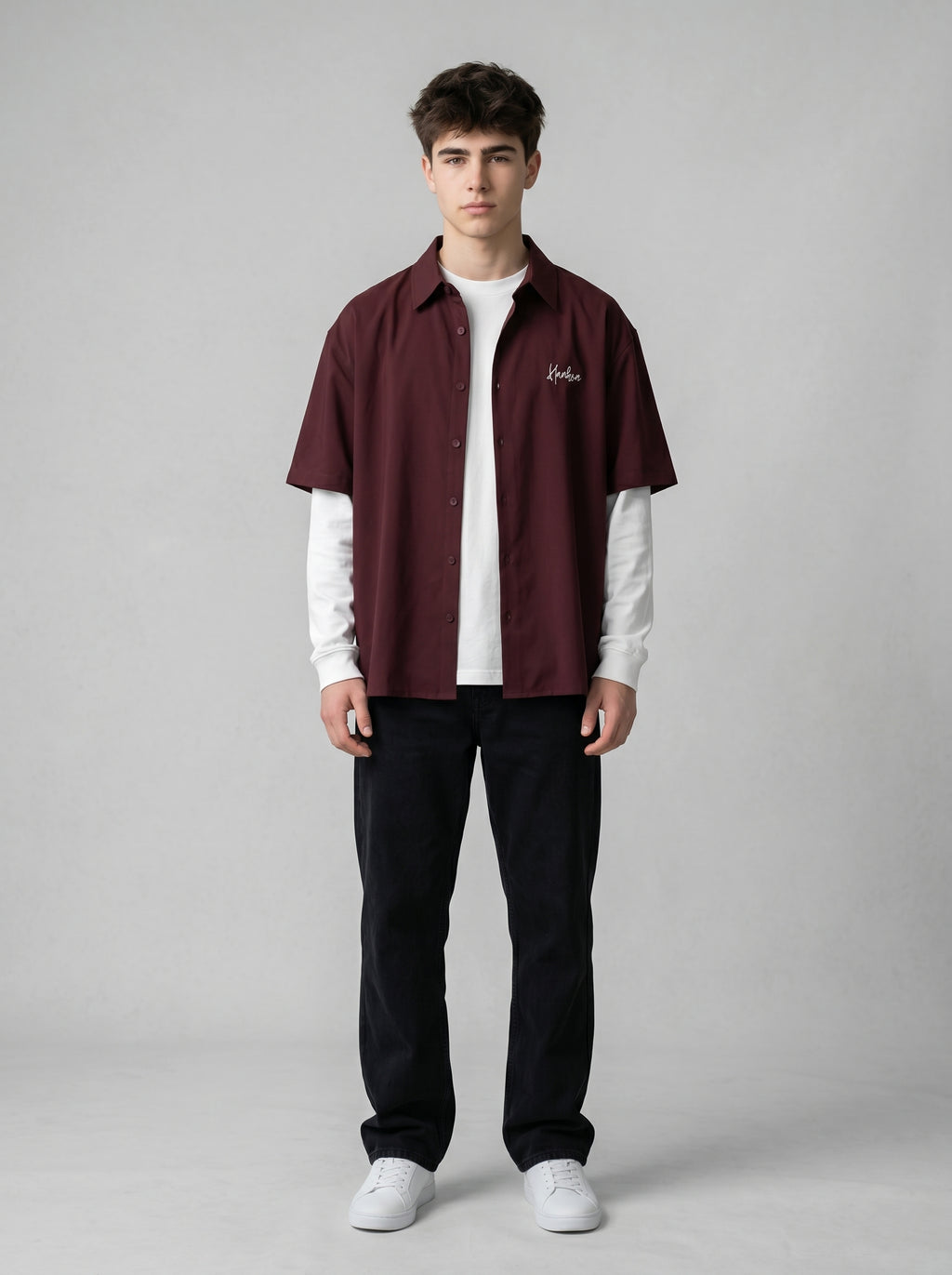 Maroon Oversized Shirt - Unisex