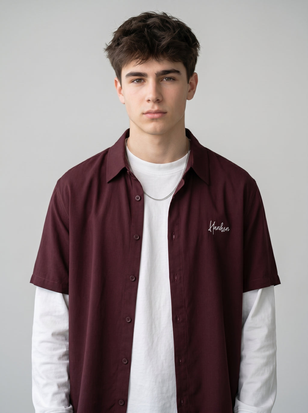 Maroon Oversized Shirt - Unisex