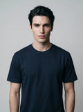 Essential Navy Blue Cotton T-Shirt - Regular Fit