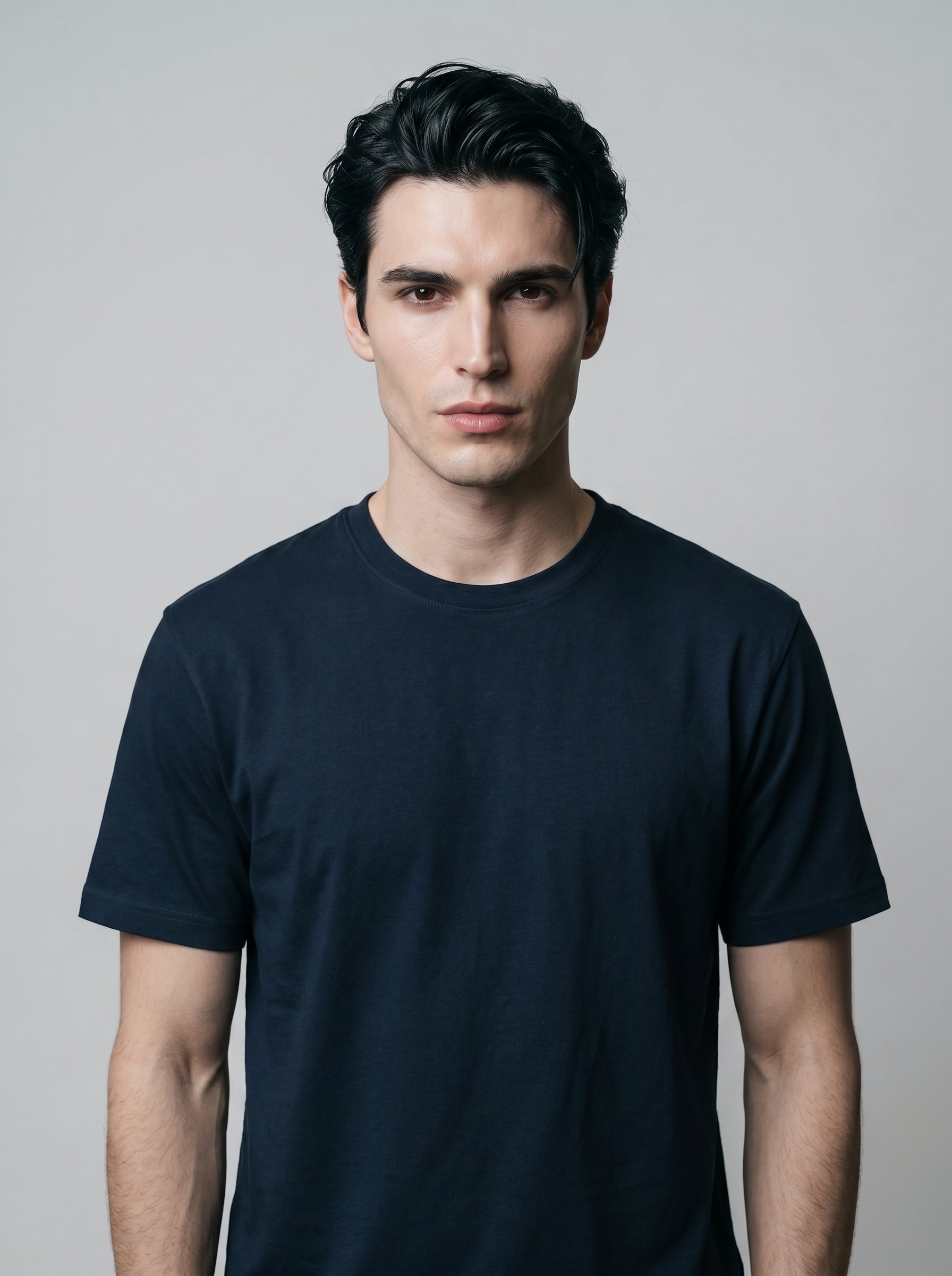 Essential Navy Blue Cotton T-Shirt - Regular Fit