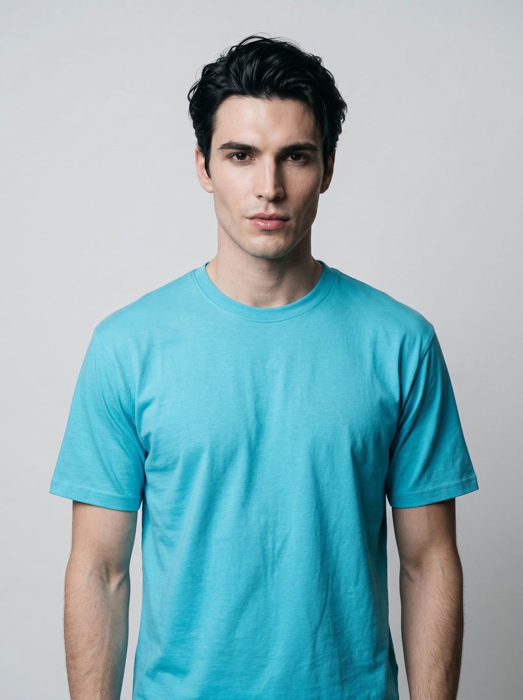 Essential Sky Blue Cotton T-Shirt - Regular Fit