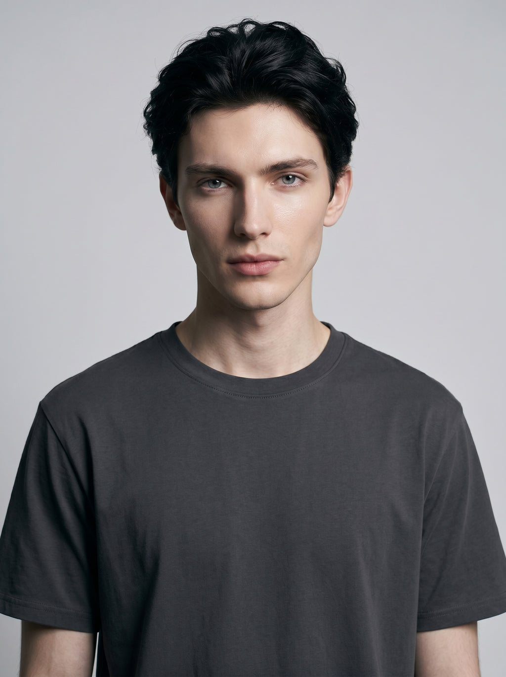 Essential Steel Grey Cotton T-Shirt - Regular Fit
