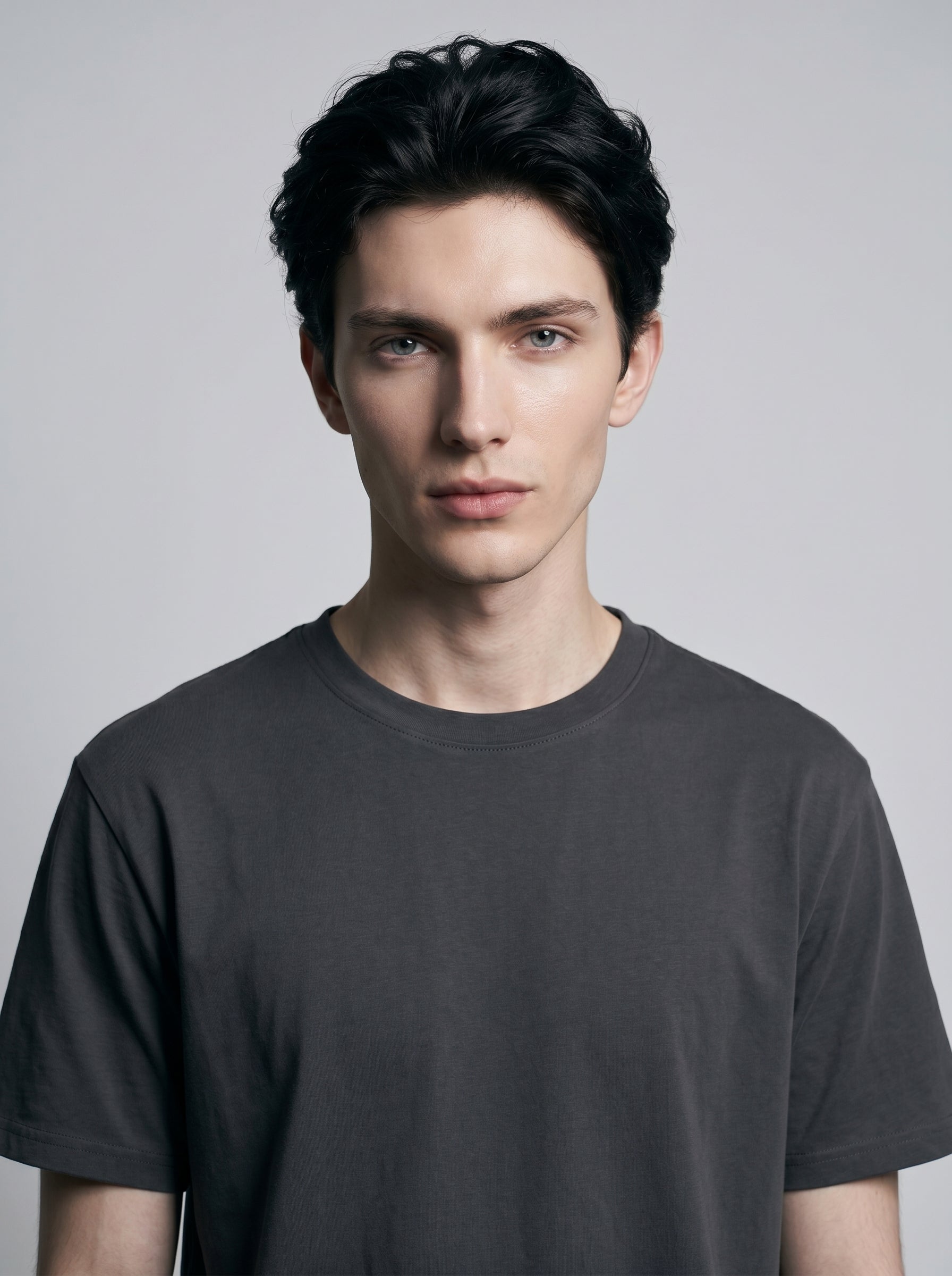 Essential Steel Grey Cotton T-Shirt - Regular Fit
