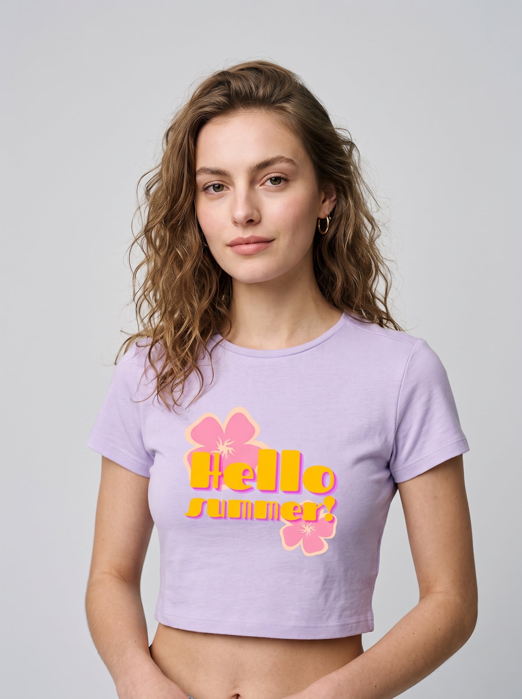 Hello Summer – Lavender Baby Tee