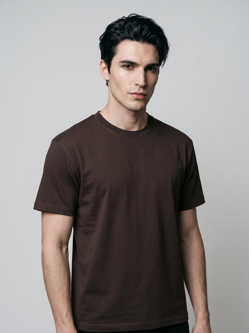Essential Coffee Brown Cotton T-Shirt - Regular Fit