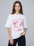 The Homebody Club - White Oversized T-Shirt