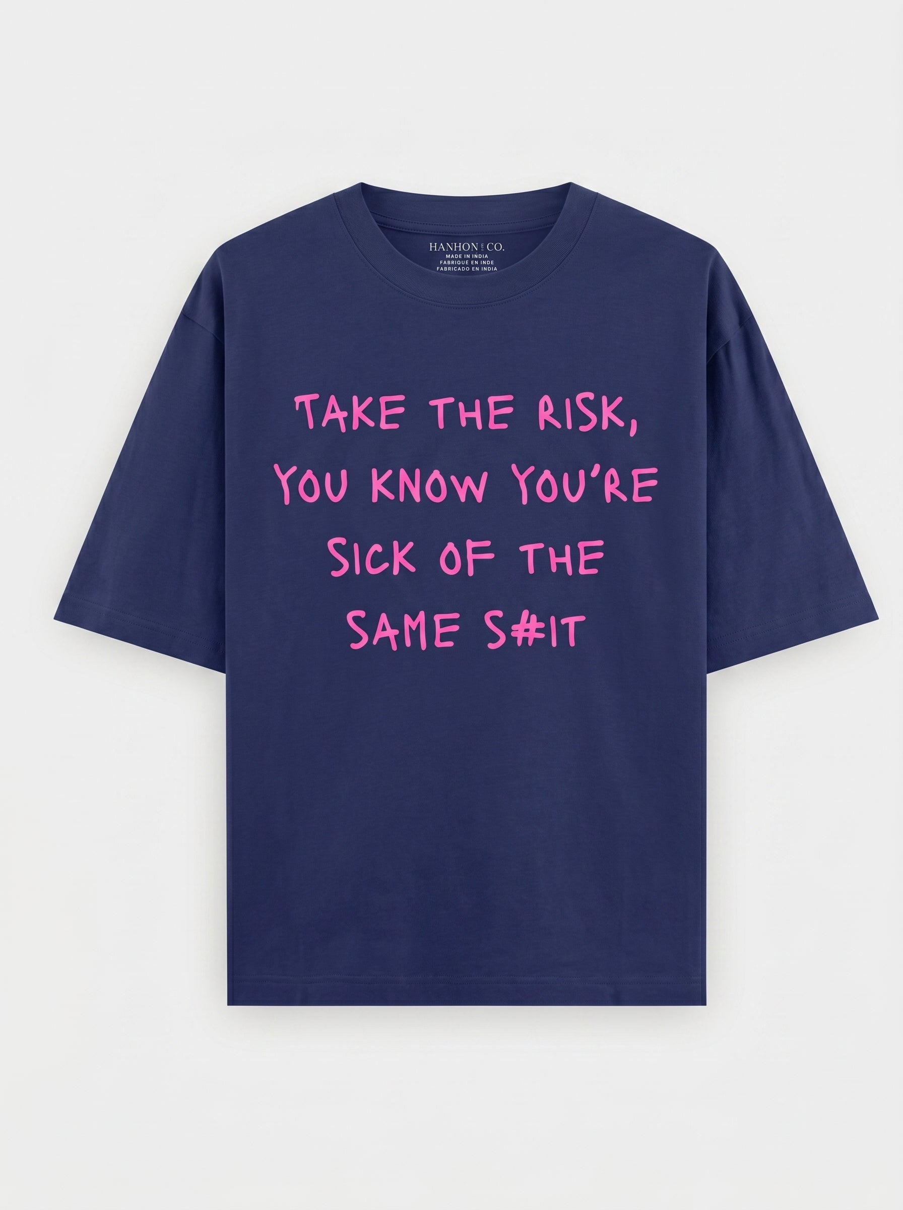Take The Risk- Royal Blue Oversized T‑Shirt