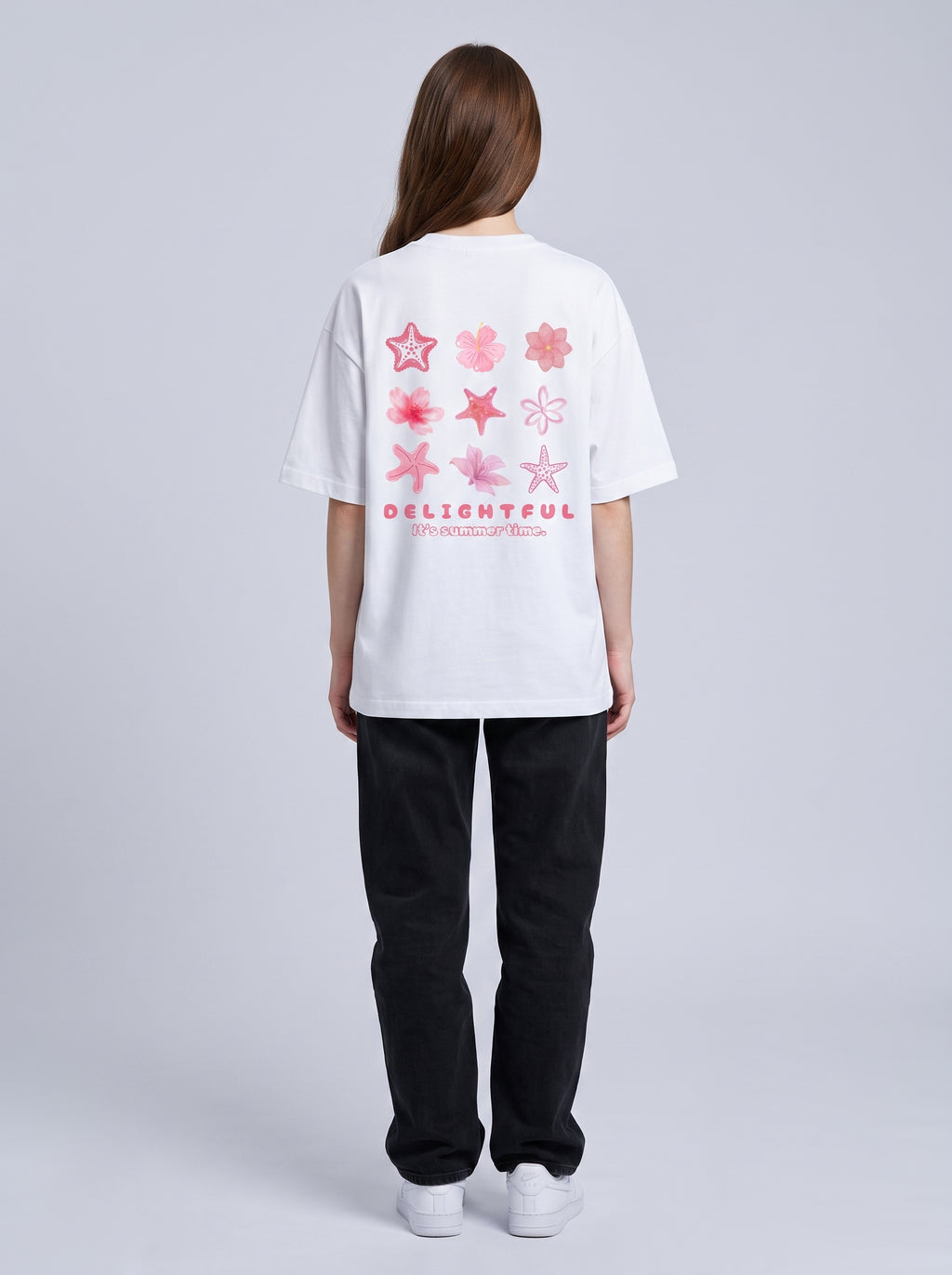Delightful - White Oversized T-Shirt