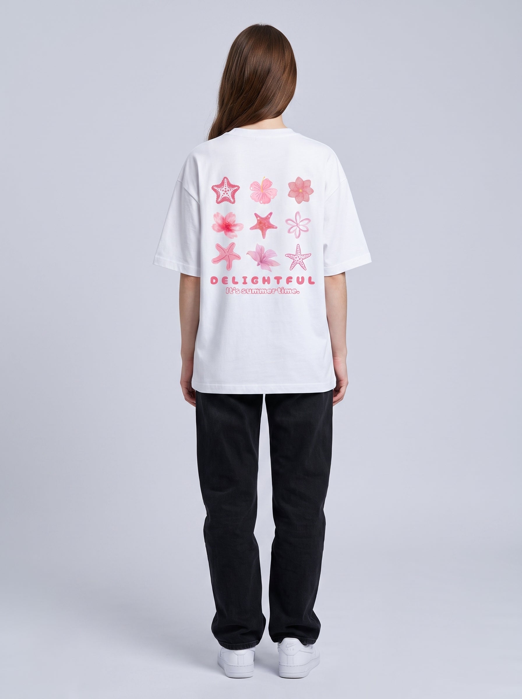 Delightful - White Oversized T-Shirt