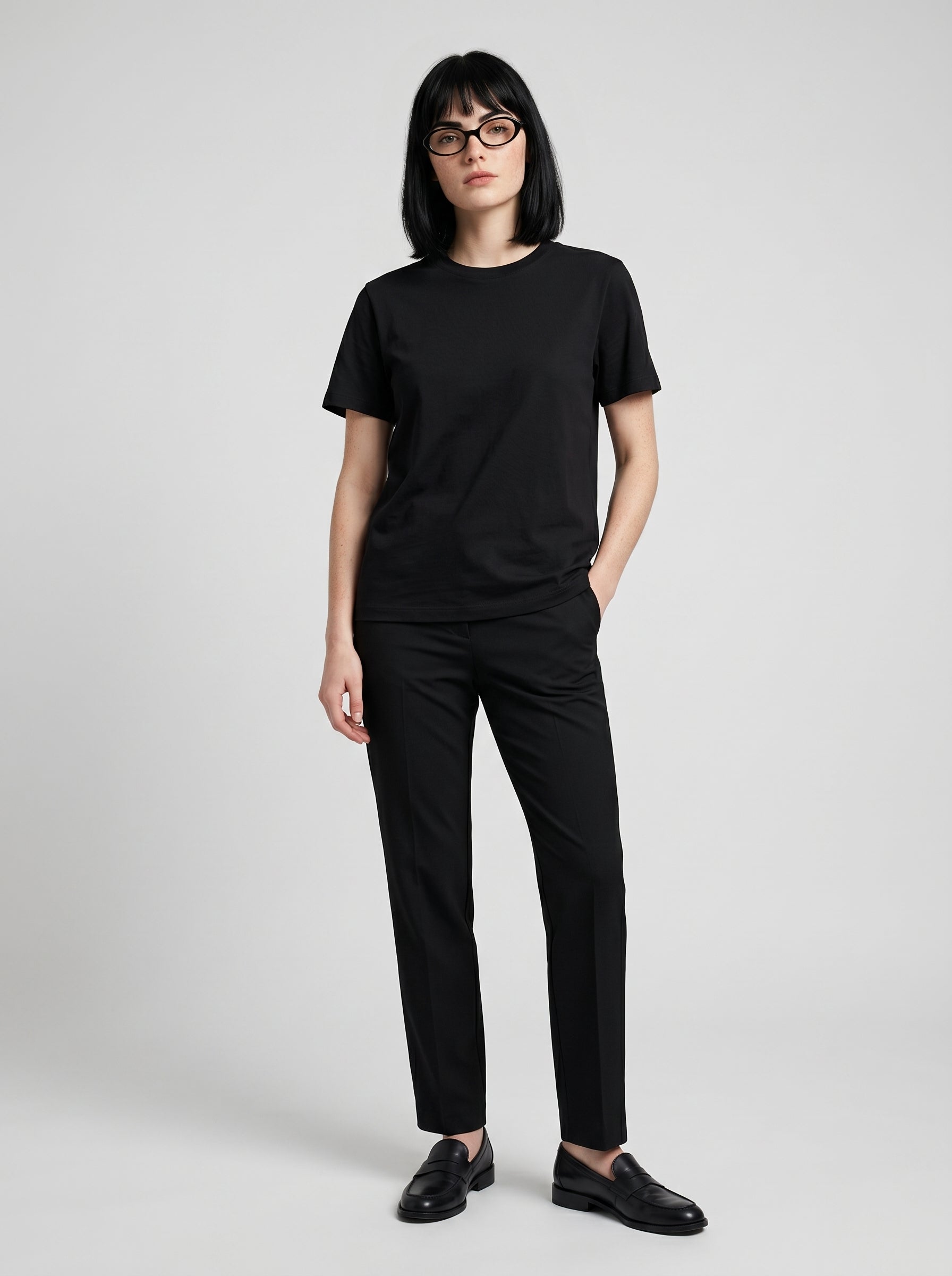 Essential Black Cotton T-Shirt - Regular Fit
