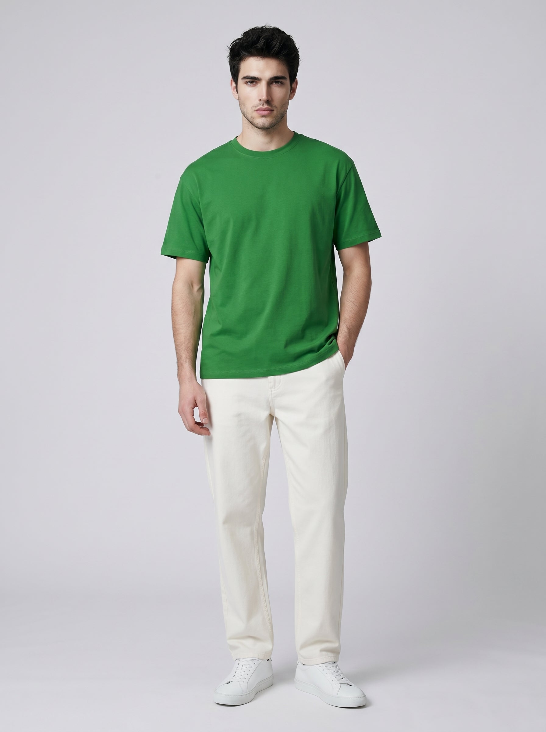Essential Flag Green Cotton T-Shirt - Regular Fit