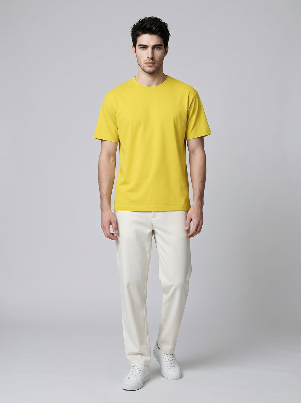Essential Yellow Cotton T-Shirt - Regular Fit