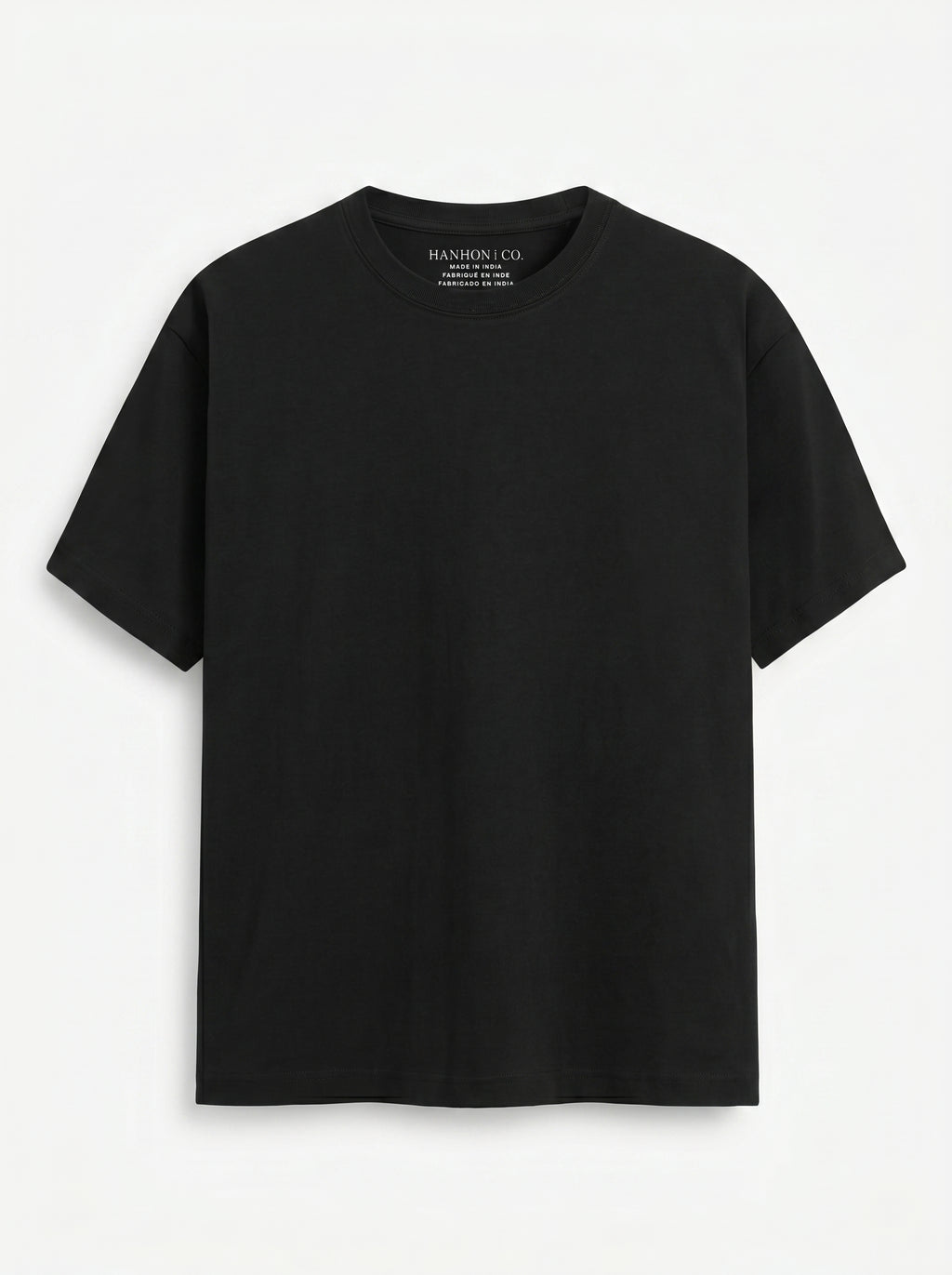 Essential Black Cotton T-Shirt - Regular Fit