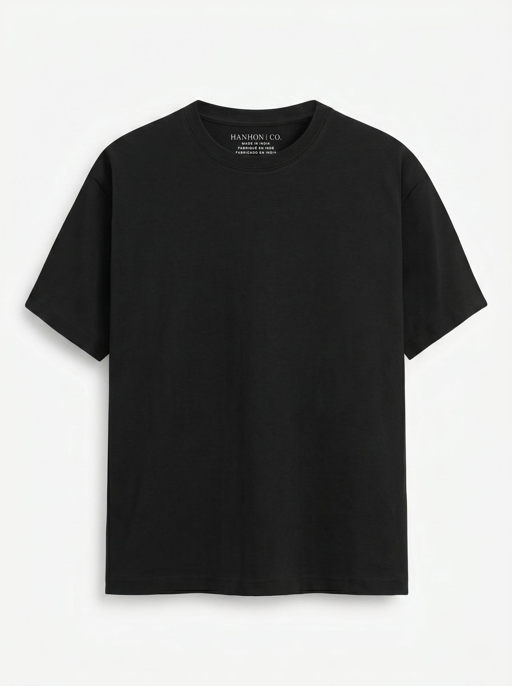 Essential Black Cotton T-Shirt - Regular Fit