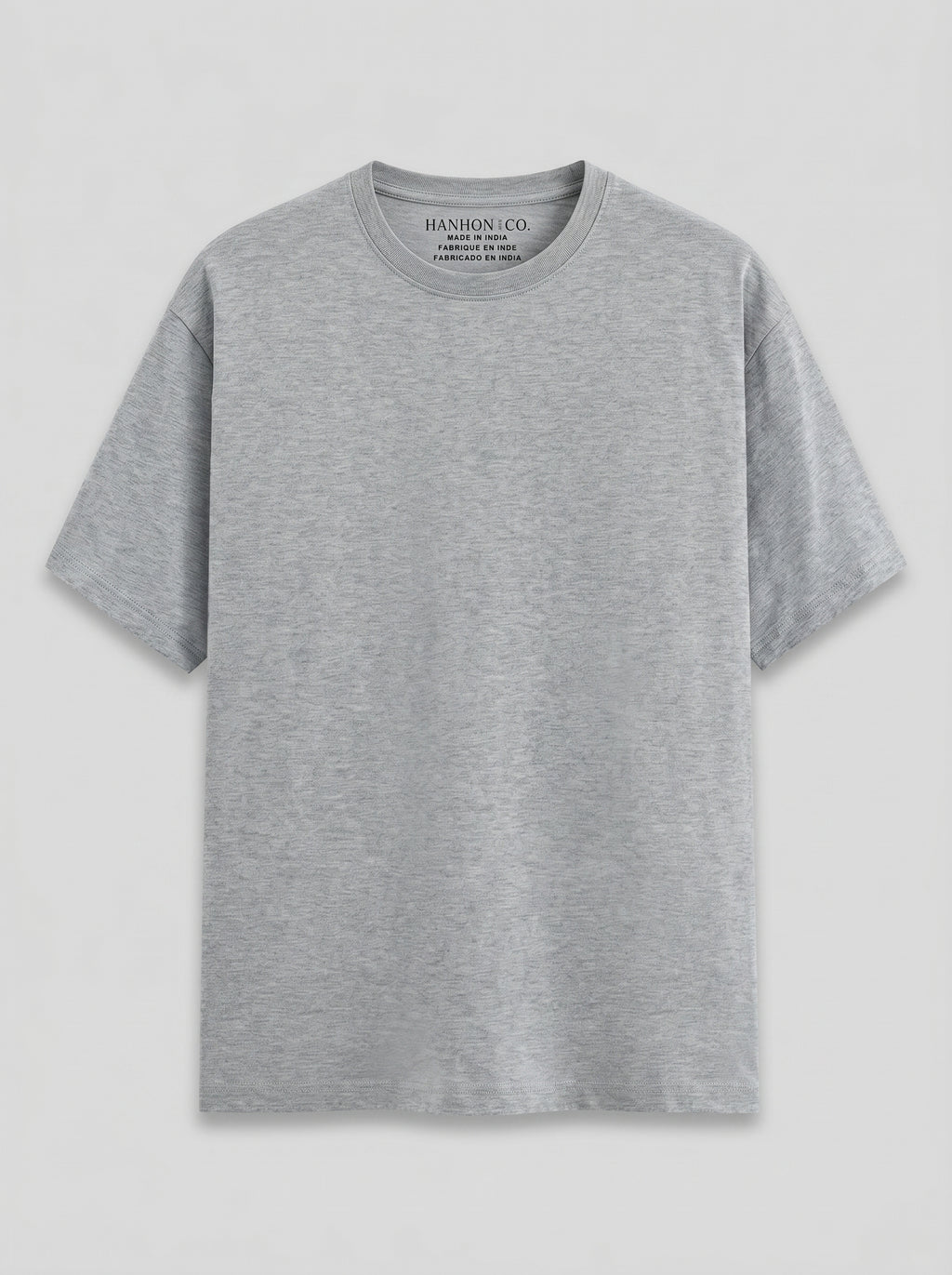 Essential Grey Melange Cotton T-Shirt - Regular Fit