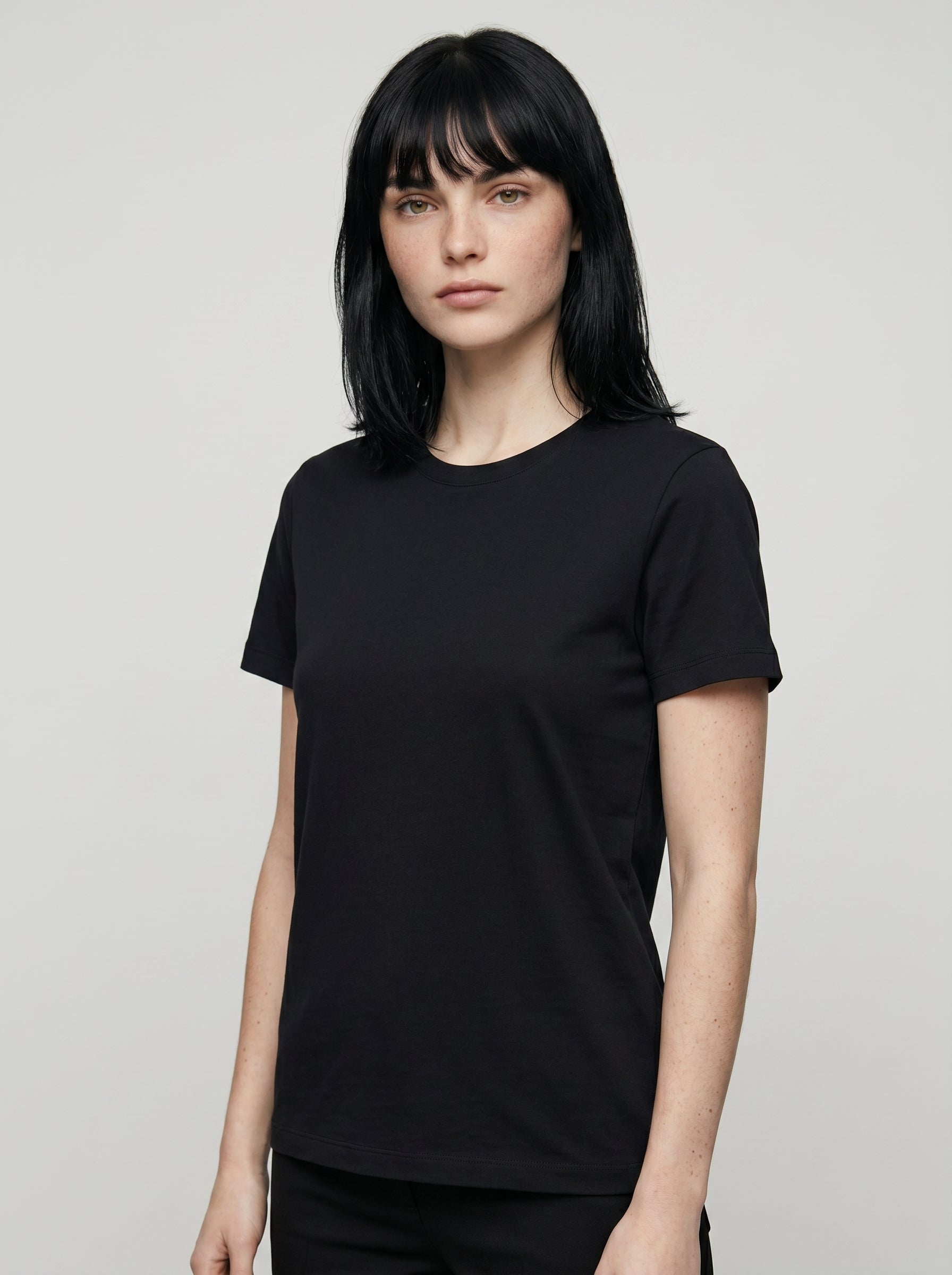 Essential Black Cotton T-Shirt - Regular Fit
