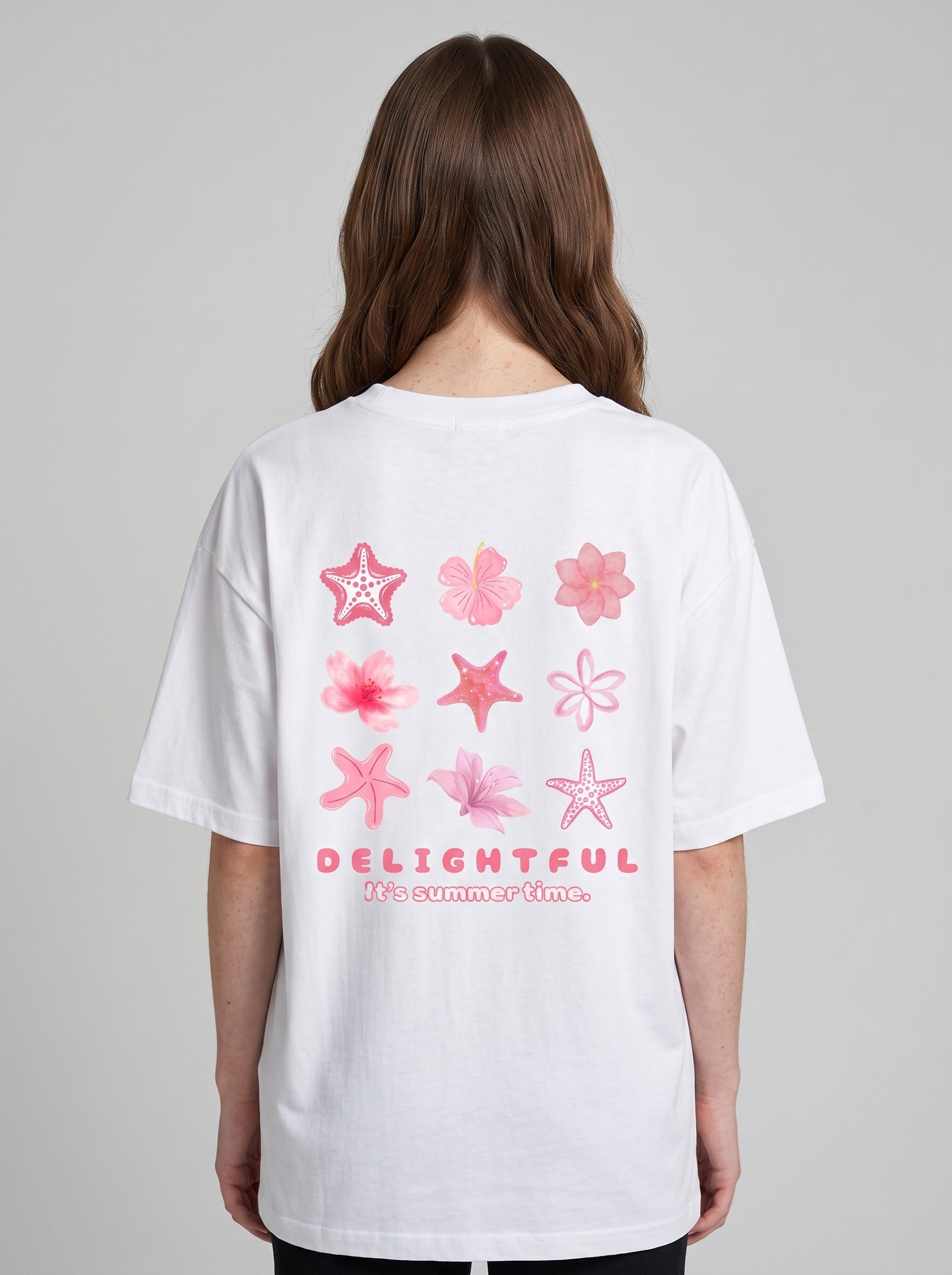 Delightful - White Oversized T-Shirt