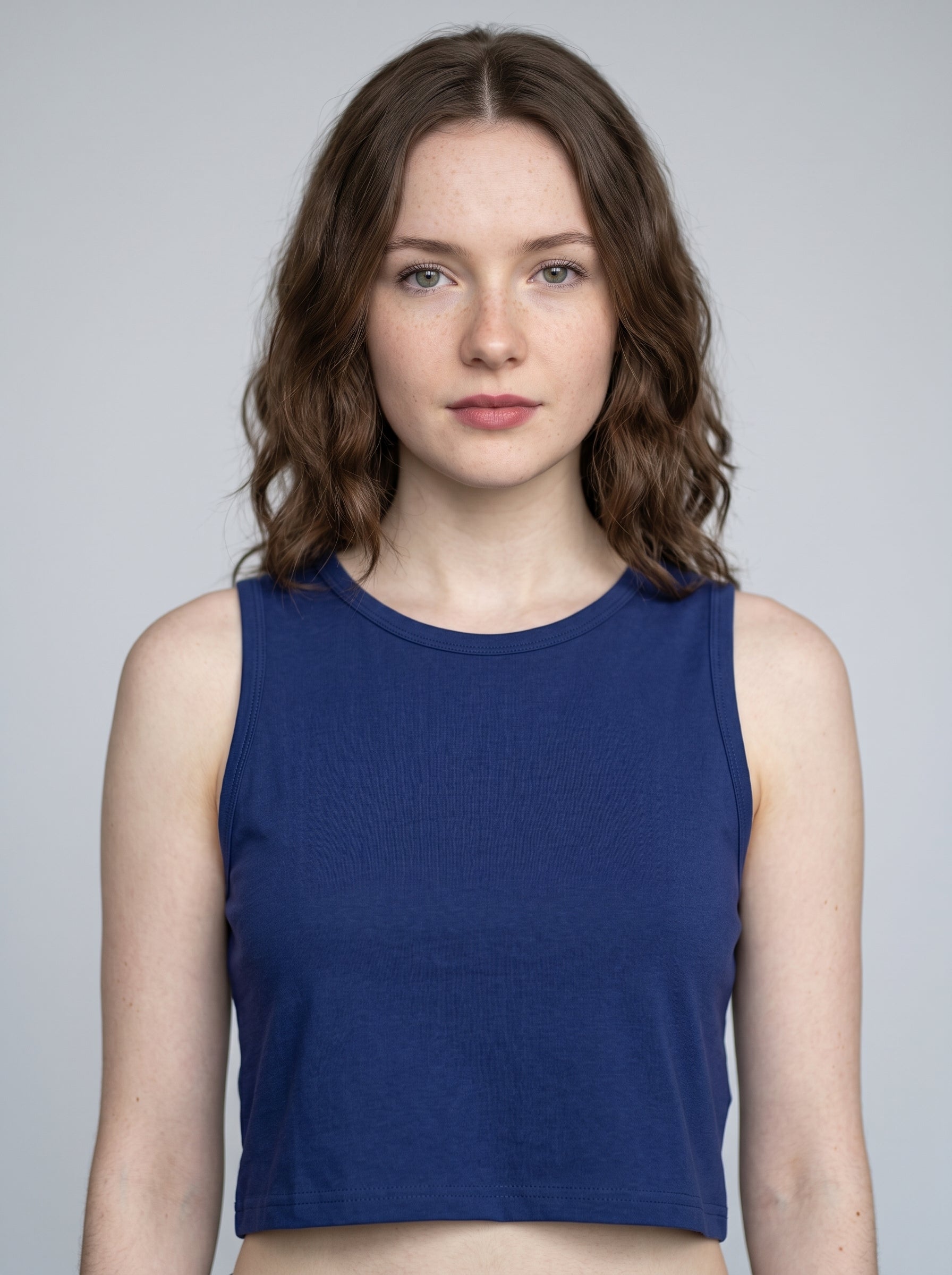 Essential Crop Tank Top - Royal Blue Regular Fit