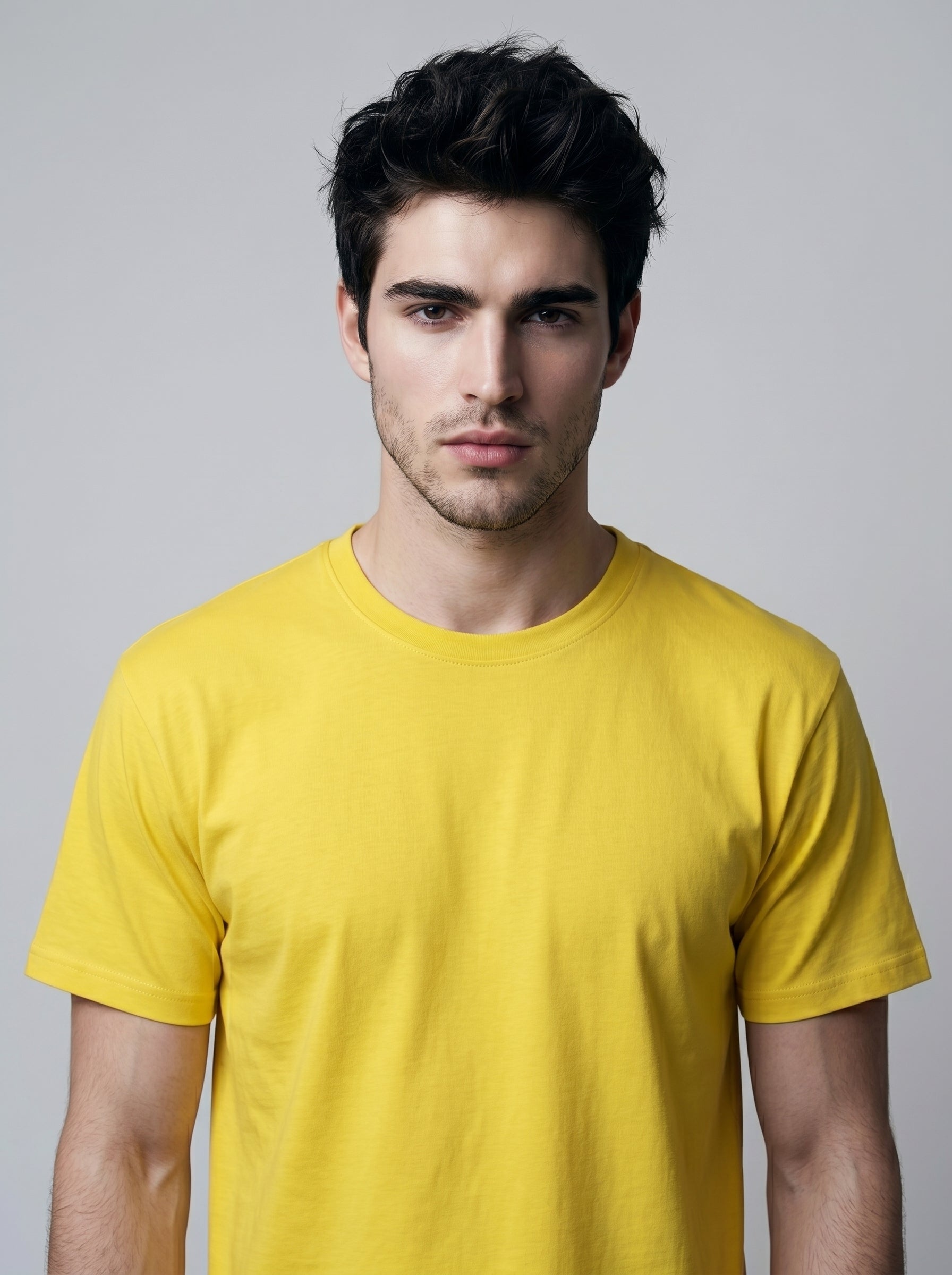 Essential Yellow Cotton T-Shirt - Regular Fit