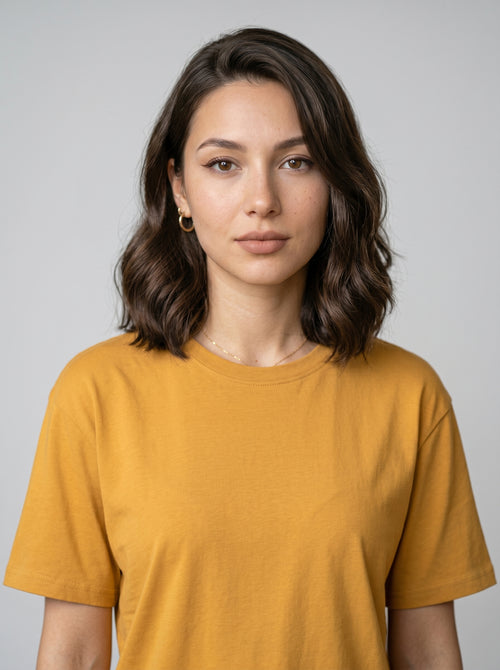Essential Golden Yellow Cotton T-Shirt - Regular Fit