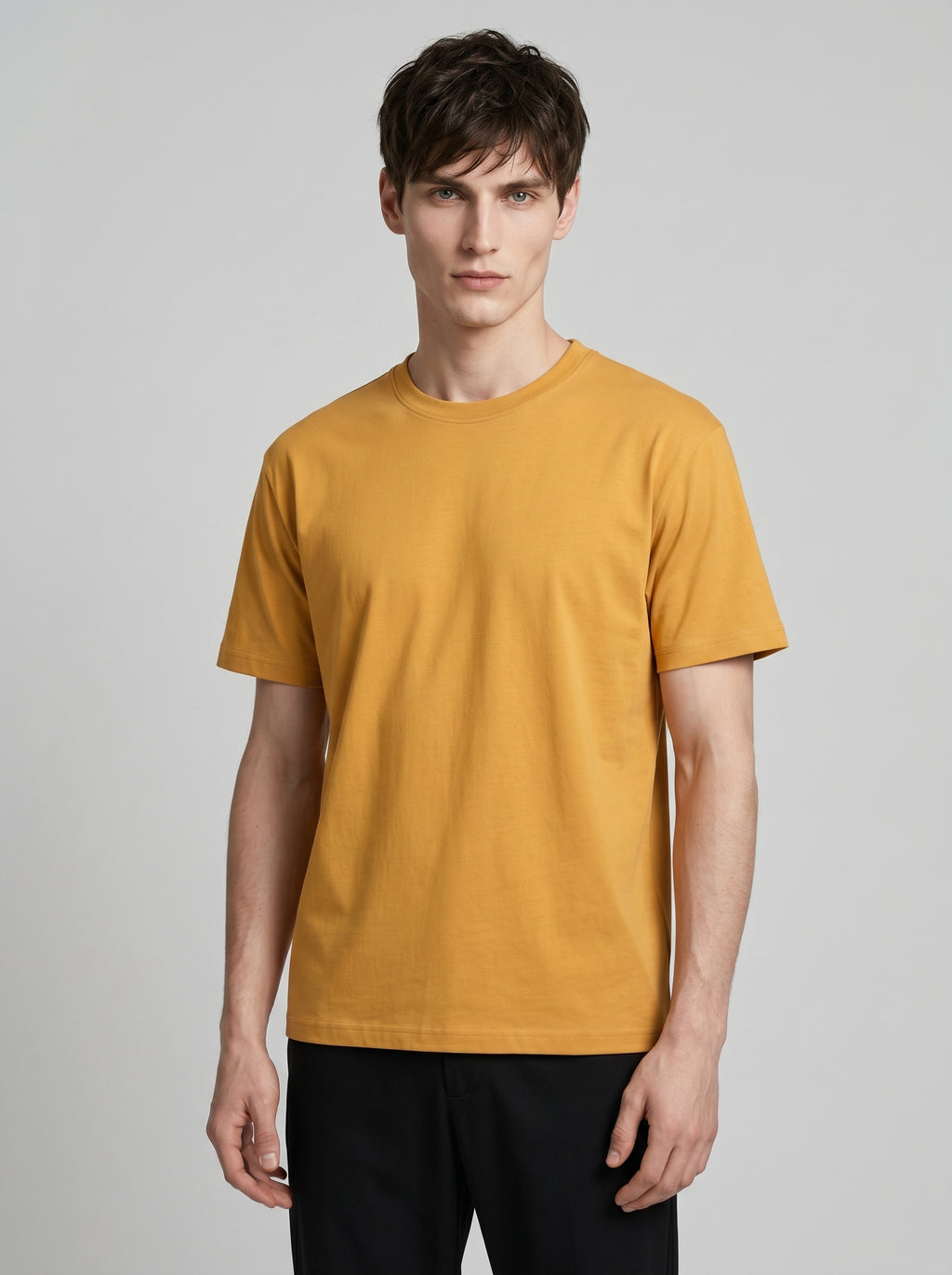Essential Golden Yellow Cotton T-Shirt - Regular Fit