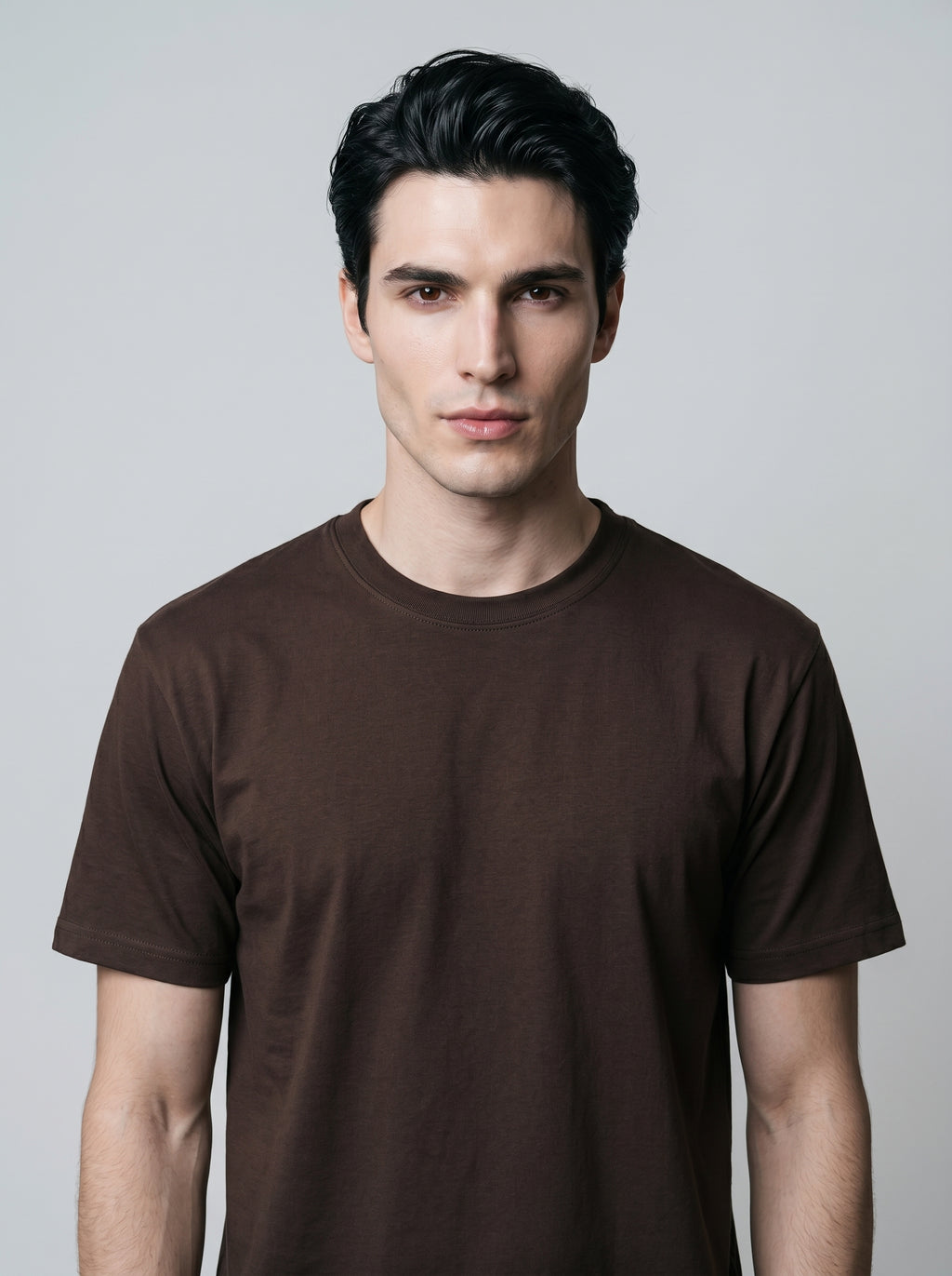 Essential Coffee Brown Cotton T-Shirt - Regular Fit
