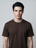 Essential Coffee Brown Cotton T-Shirt - Regular Fit
