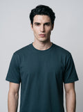 Essential Petrol Blue Cotton T-Shirt - Regular Fit