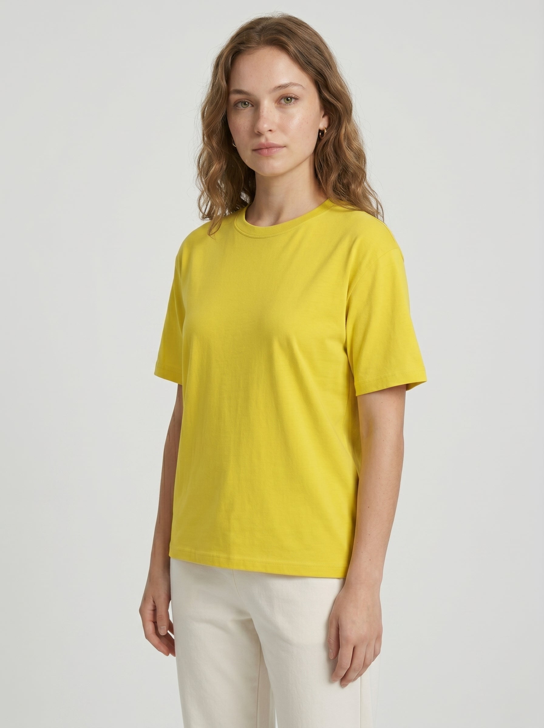 Essential Yellow Cotton T-Shirt - Regular Fit