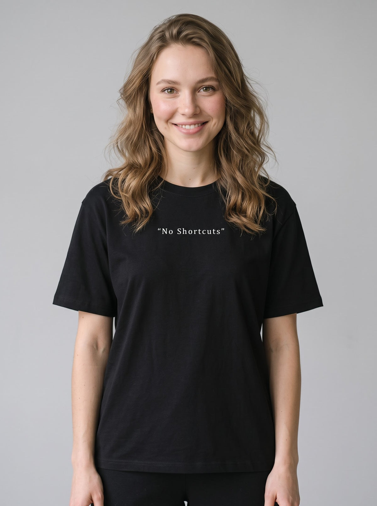 “No Shortcuts” T‑Shirt – Black