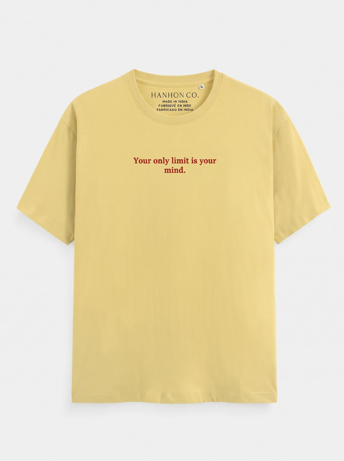 "Your Only Limit Is Your Mind" T‑Shirt – Yellow