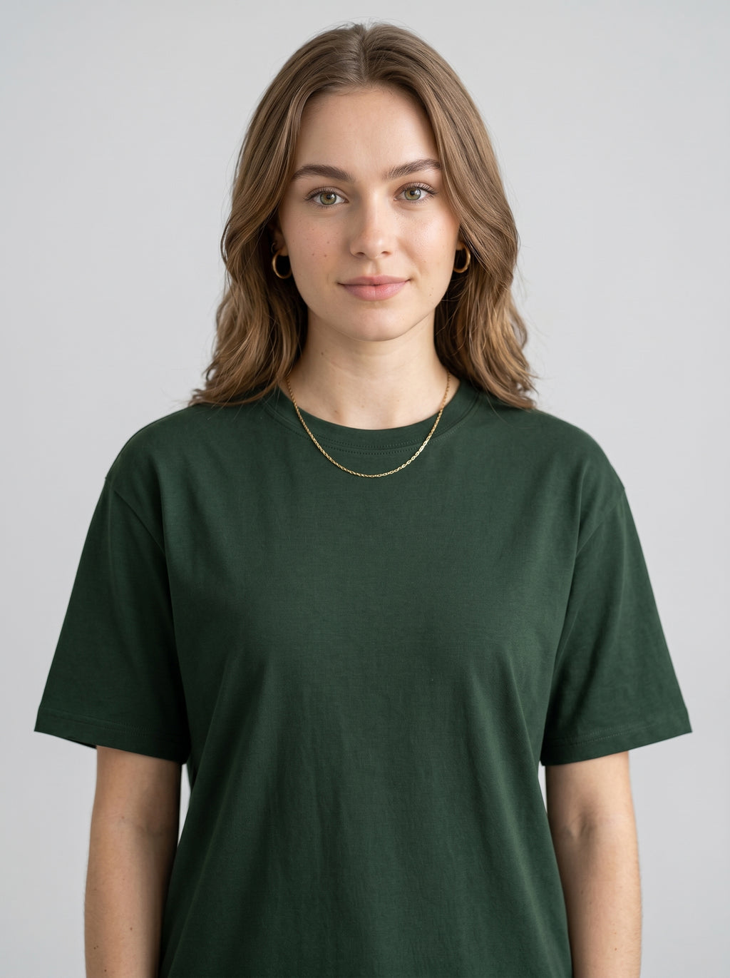 Essential Bottle Green Cotton T-Shirt - Regular Fit