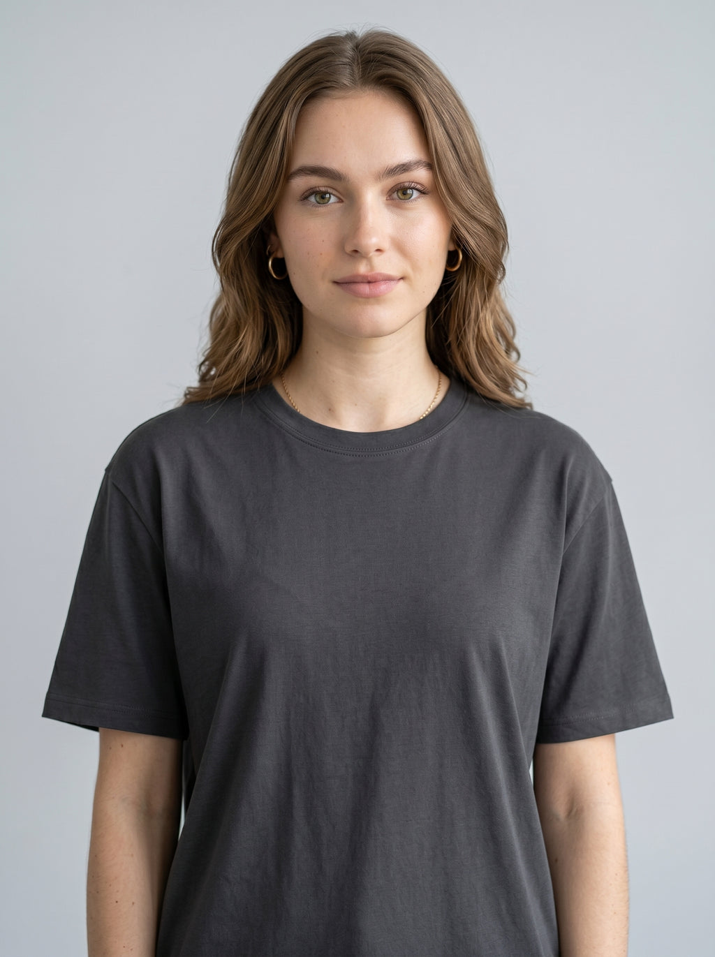 Essential Steel Grey Cotton T-Shirt - Regular Fit