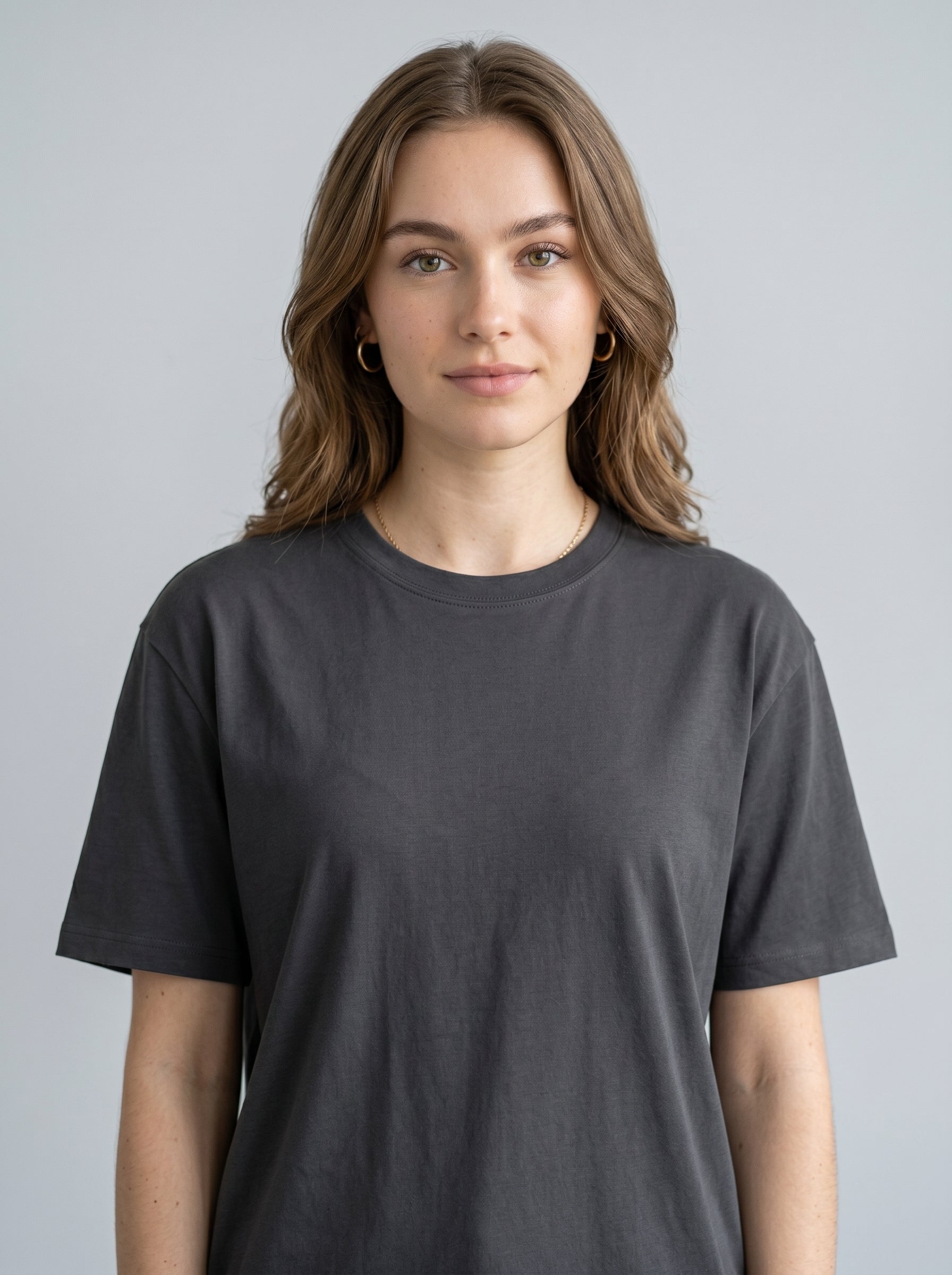 Essential Steel Grey Cotton T-Shirt - Regular Fit