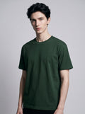 Essential Bottle Green Cotton T-Shirt - Regular Fit