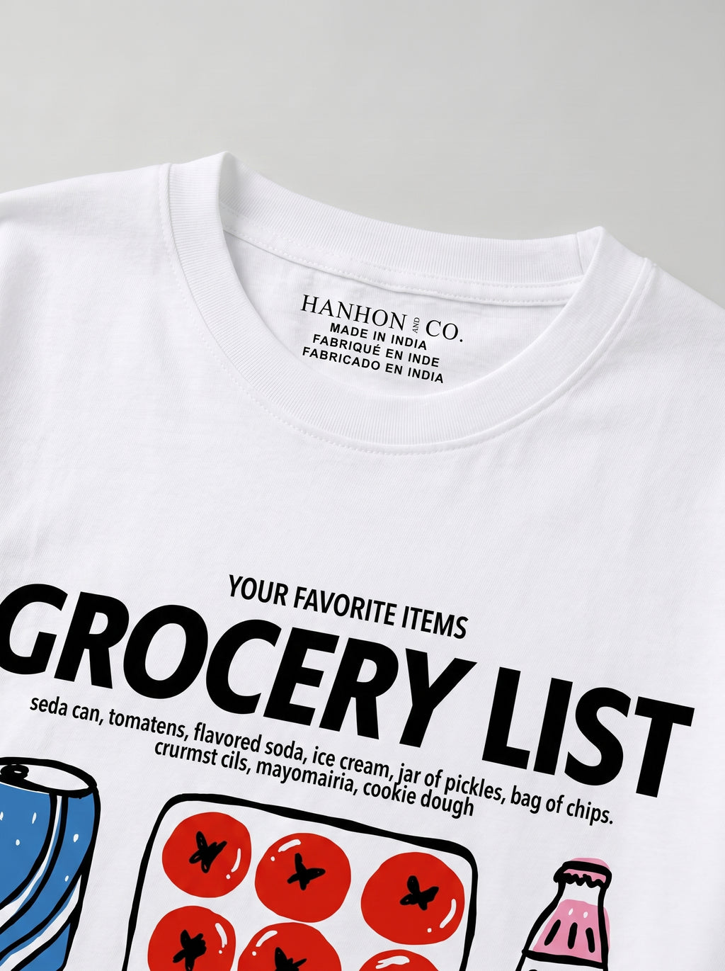 Grocery List - Oversized Graphic T-Shirt