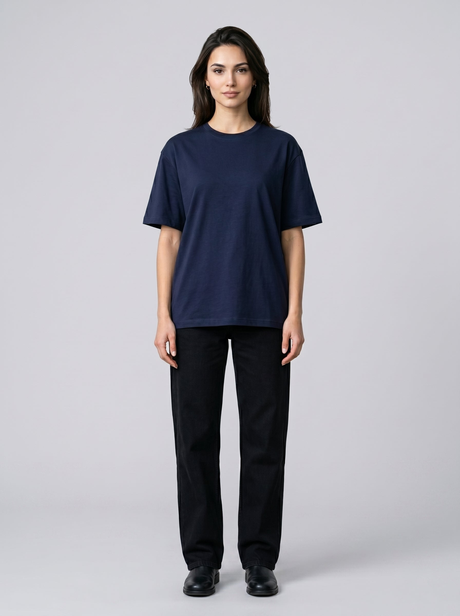 Essential Navy Blue Cotton T-Shirt - Regular Fit