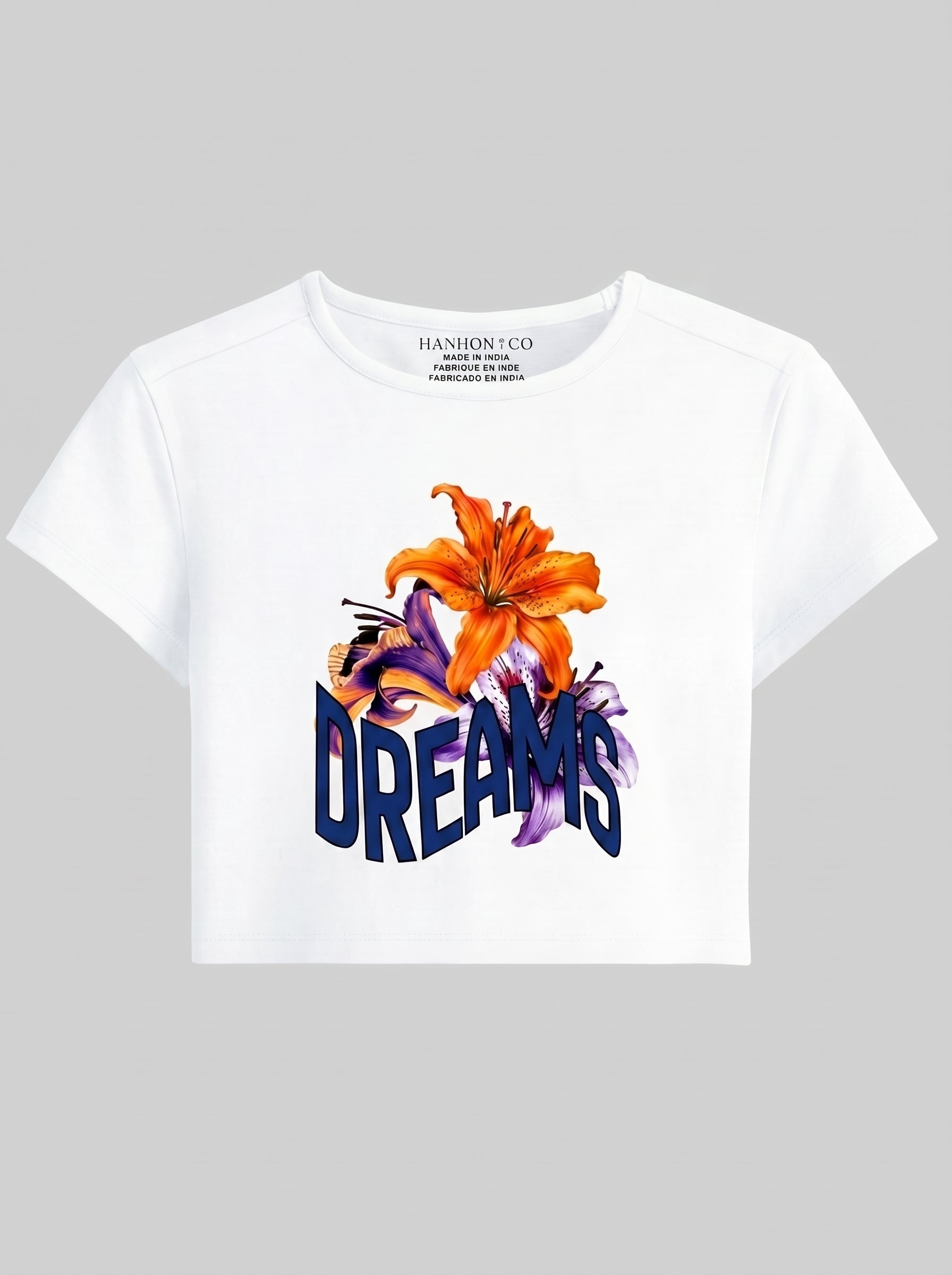DREAMS – White Baby Tee