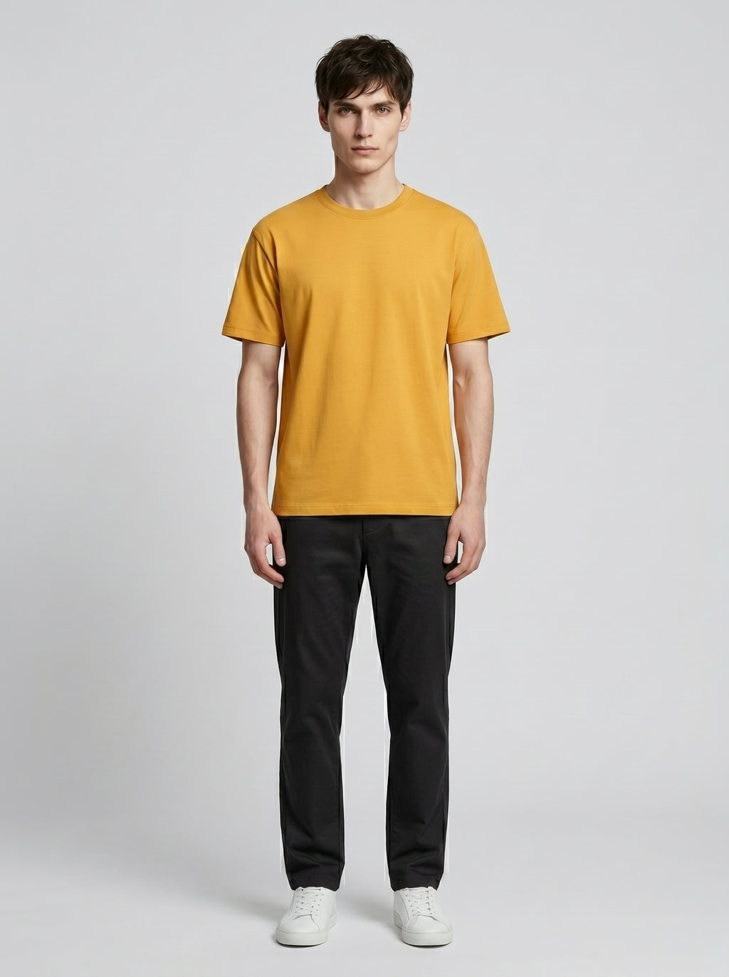 Essential Golden Yellow Cotton T-Shirt - Regular Fit