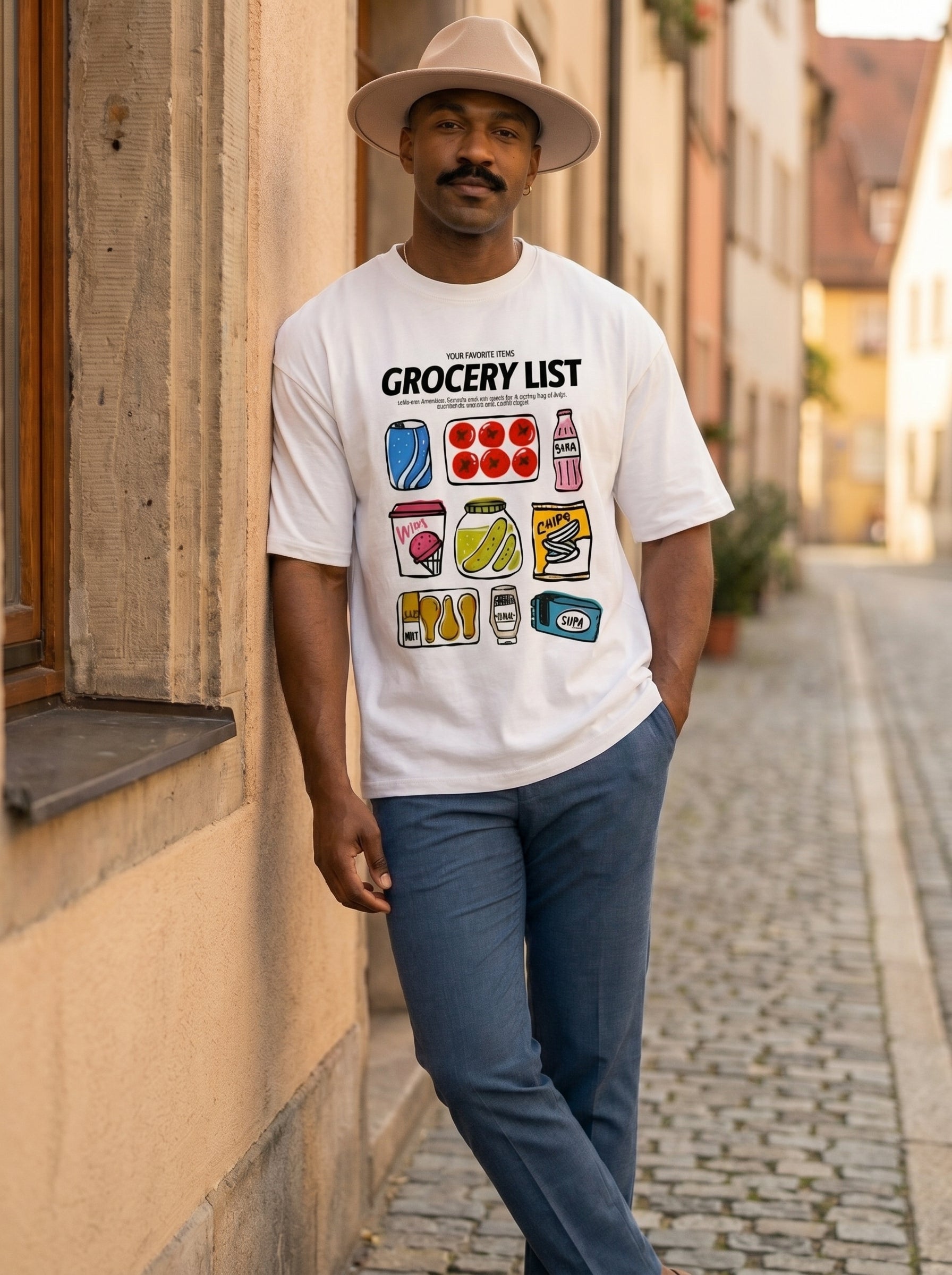 Grocery List - Oversized Graphic T-Shirt