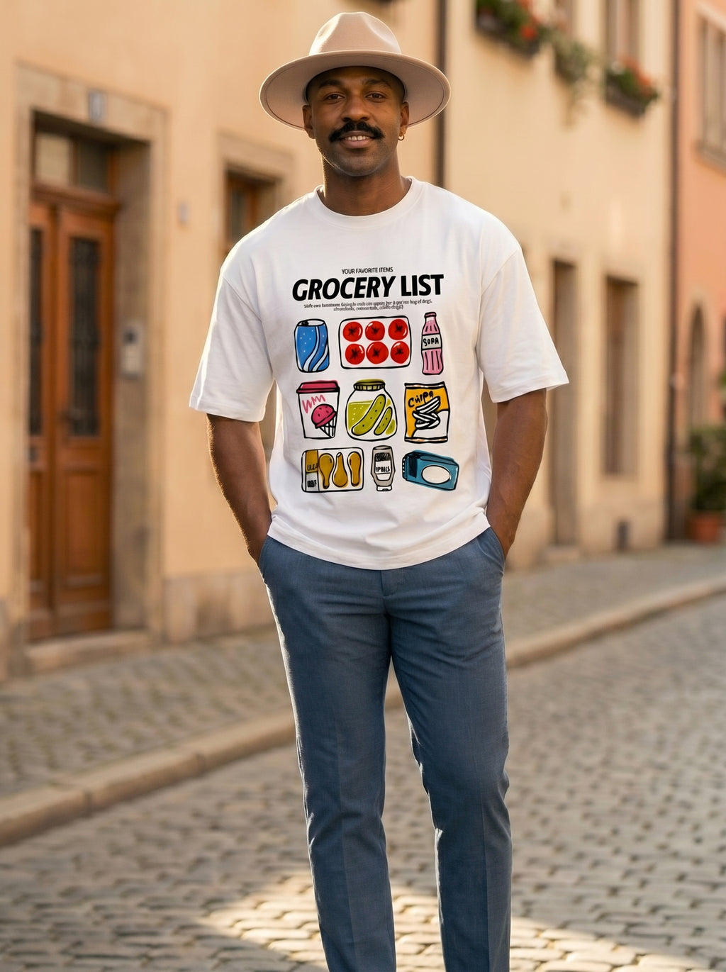 Grocery List - Oversized Graphic T-Shirt