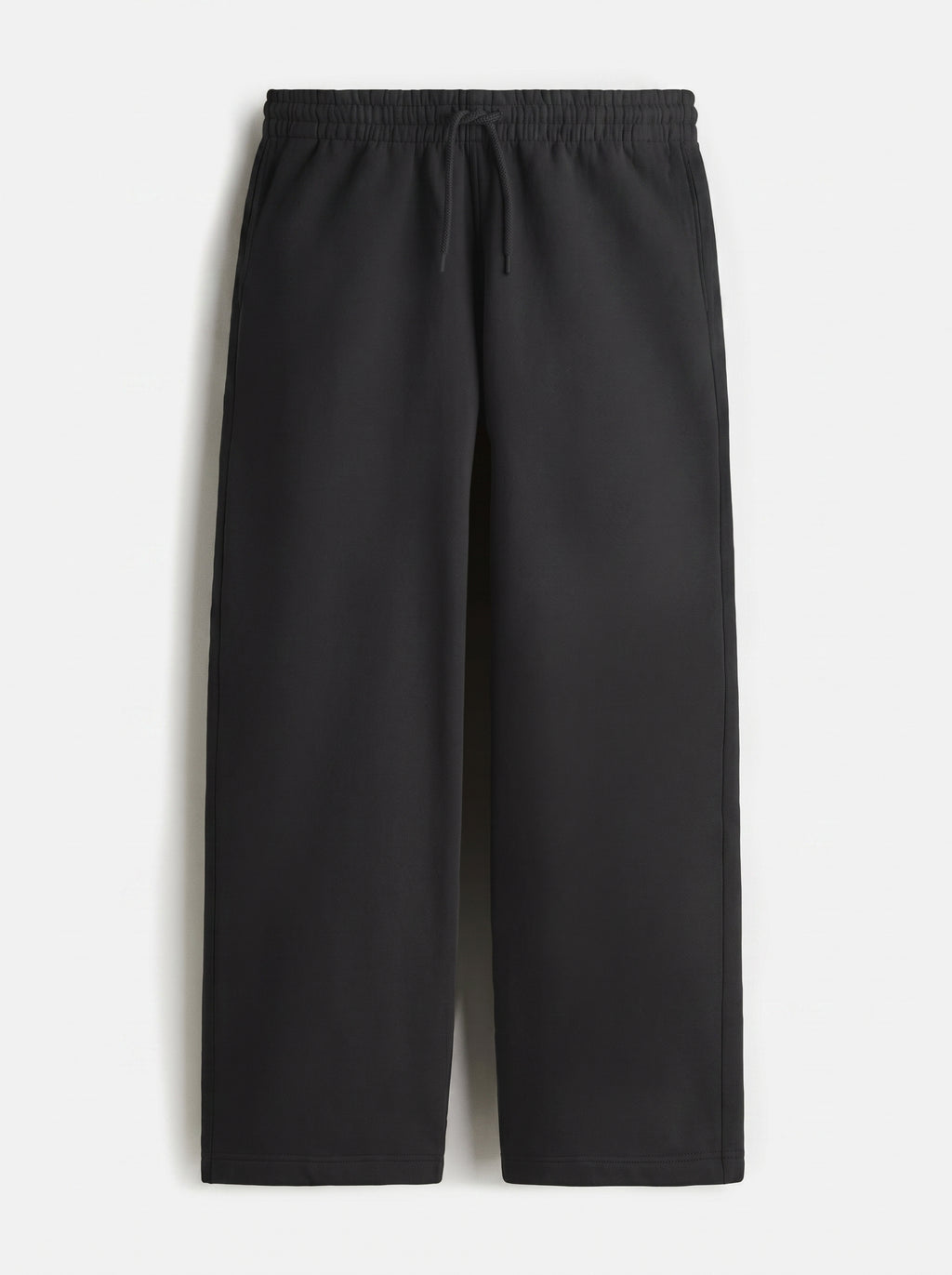 Unisex Black Terry Sweatpants - Relaxed Fit