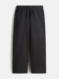 Unisex Black Terry Sweatpants - Relaxed Fit